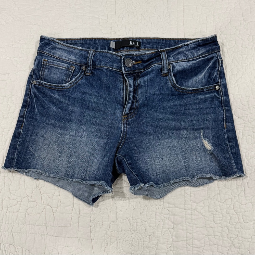 Kut from the Kloth Gidget Fray Short blue Size 4